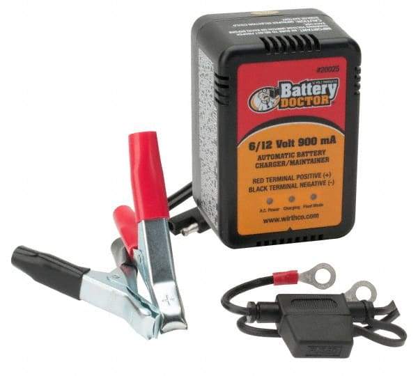 Battery Doctor - 6/12 Volt Automatic Charger/Maintainer - 900 mA - Exact Industrial Supply