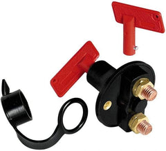 Battery Doctor - 1 Position, 12 Volt, 100 Continuous Amp, Water Resistant Inline Battery Switch - Battery Knife Switch Sequence, 1 Switch, Gold - Exact Industrial Supply