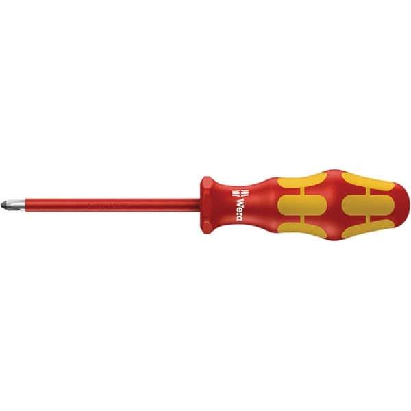 Wera - #4 Point, 8" Blade Length Insulated Screwdriver - 178mm OAL - Exact Industrial Supply