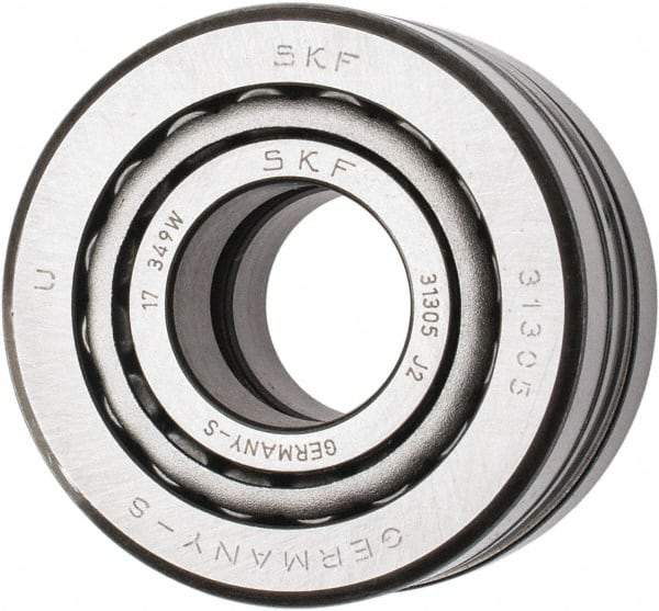 SKF - 25mm Bore Diam, 62mm OD, 36.5mm Wide, Tapered Roller Bearing - 64,400 N Dynamic Load Capacity, 80,000 N Static Load Capacity - Exact Industrial Supply