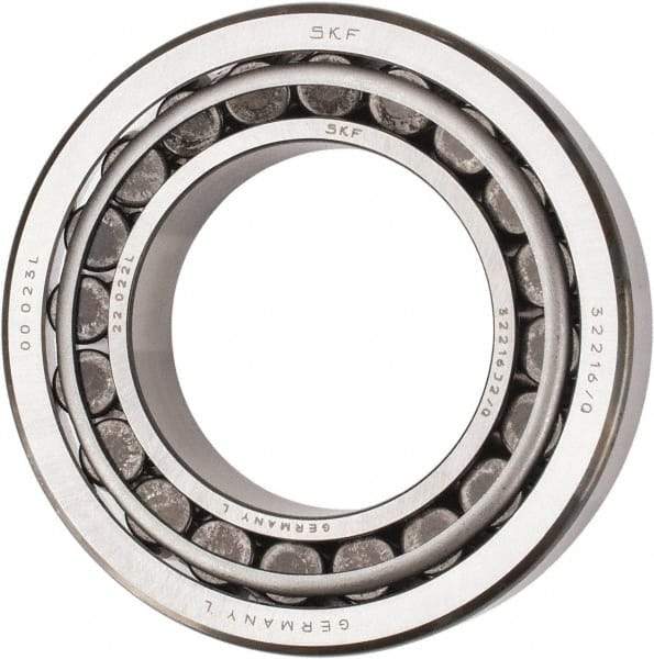 SKF - 80mm Bore Diam, 140mm OD, 35.25mm Wide, Tapered Roller Bearing - 187,000 N Dynamic Load Capacity, 245,000 N Static Load Capacity - Exact Industrial Supply