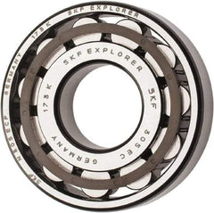 SKF - 25mm Bore Diam, 62mm Outside Diam, 17mm Wide Cylindrical Roller Bearing - 40,200 N Dynamic Capacity, 36,500 Lbs. Static Capacity - Exact Industrial Supply