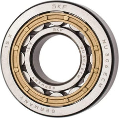 SKF - 30mm Bore Diam, 72mm Outside Diam, 19mm Wide Cylindrical Roller Bearing - 51,200 N Dynamic Capacity, 48,000 Lbs. Static Capacity - Exact Industrial Supply