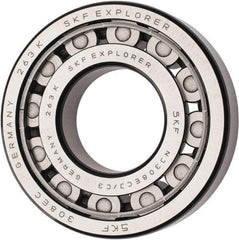 SKF - 40mm Bore Diam, 90mm Outside Diam, 23mm Wide Cylindrical Roller Bearing - 80,900 N Dynamic Capacity, 78,000 Lbs. Static Capacity - Exact Industrial Supply