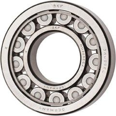 SKF - 45mm Bore Diam, 100mm Outside Diam, 25mm Wide Cylindrical Roller Bearing - 99,000 N Dynamic Capacity, 100,000 Lbs. Static Capacity - Exact Industrial Supply