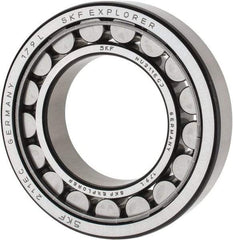 SKF - 55mm Bore Diam, 100mm Outside Diam, 21mm Wide Cylindrical Roller Bearing - 84,200 N Dynamic Capacity, 95,000 Lbs. Static Capacity - Exact Industrial Supply