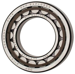 SKF - 55mm Bore Diam, 100mm Outside Diam, 21mm Wide Cylindrical Roller Bearing - 84,200 N Dynamic Capacity, 95,000 Lbs. Static Capacity - Exact Industrial Supply