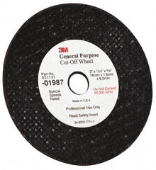 3M - 6" Aluminum Oxide Cutoff Wheel - 0.045" Thick, 7/8" Arbor, 10,200 Max RPM, Use with Angle Grinders - Exact Industrial Supply
