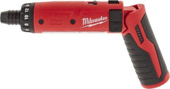 Milwaukee Tool - 4 Volts, Lithium-Ion Battery, Swivel Handle Cordless Screwdriver - 200, 600 RPM, 44 Inch/Lbs. Torque, 2 Speed - Exact Industrial Supply