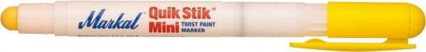 Markal - Yellow Solid Paint Marker - Fine Medium Tip, Alcohol Base Ink - Exact Industrial Supply
