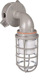 Hubbell Killark - 120 to 277 VAC, 13 Watt, LED Hazardous Location Light Fixture - Corrosion, Dirt, Dust, Heat, Moisture & Vibration Resistant, Aluminum Housing - Exact Industrial Supply
