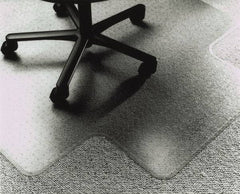 Ability One - 53" Long x 45" Wide, Chair Mat - Single Lip, Straight Edge Style - Exact Industrial Supply