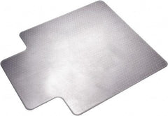 Ability One - 60" Long x 46" Wide, Chair Mat - Single Lip, Straight Edge Style - Exact Industrial Supply