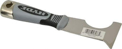 Hyde Tools - 2-1/2" Wide Stainless Steel Putty Knife - Stiff, Cushioned Grip Polypropylene Handle, 8" OAL - Exact Industrial Supply