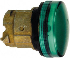 Schneider Electric - Green Lens LED Pilot Light - Round Lens, Shock Resistant, Vibration Resistant, Water Resistant - Exact Industrial Supply