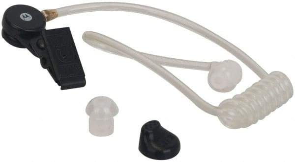 Motorola - One Wire Surveillance, In-Line & Push to Talk Microphone Surveillance Earpiece with Microphone - Black, Use with Motorola CLS/RM/RDX/DTR/DLR Radios - Exact Industrial Supply