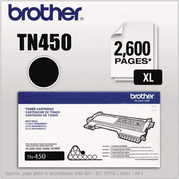 Brother - Black Toner Cartridge - Use with Brother DCP-7055, 7055W, 7060D, 7065DN, HL-2220, 2230, 2240, 2240D, 2270DW, 2275DW, 2280DW, intelliFAX-2840, 2940, MFC-7240, 7360N, 7365DN, 7460DN, 7860DW - Exact Industrial Supply