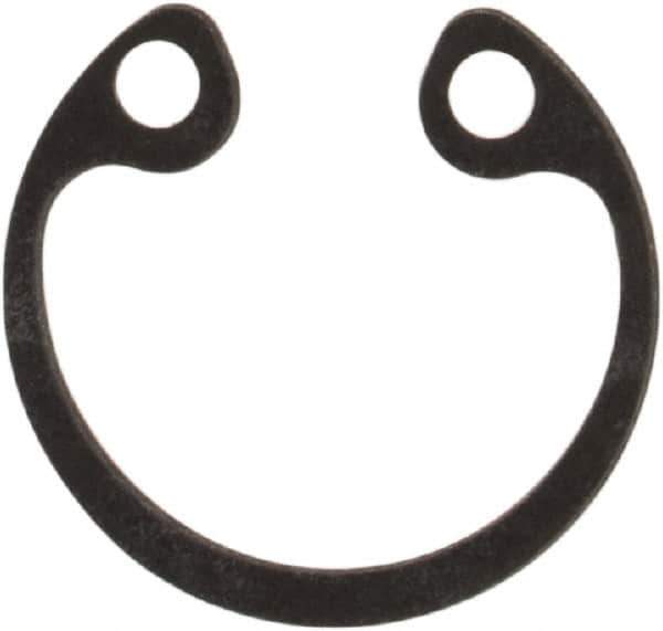 Rotor Clip - 0.015" Thick, Phosphate Finish, Steel Snap Internal Retaining Ring - 0.02" Groove Width, 0.009" Groove Depth, 0.268" Groove Diam, Grade 1060-1090 - Exact Industrial Supply