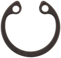 Rotor Clip - 0.025" Thick, Phosphate Finish, Steel Snap Internal Retaining Ring - 0.029" Groove Width, 0.011" Groove Depth, 0.397" Groove Diam, Grade 1060-1090 - Exact Industrial Supply