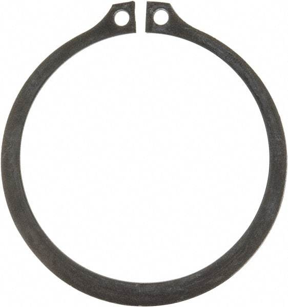 Rotor Clip - 2.36" Groove Diam, 2-1/2" Shaft Diam, Phosphate Steel, Snap External Retaining Rings - 0.086" Groove Width, 0.07" Groove Depth, 0.078" Ring Thickness, Grade 1060-1090 - Exact Industrial Supply