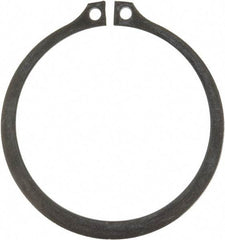 Rotor Clip - 2.36" Groove Diam, 2-1/2" Shaft Diam, Phosphate Steel, Snap External Retaining Rings - 0.086" Groove Width, 0.07" Groove Depth, 0.078" Ring Thickness, Grade 1060-1090 - Exact Industrial Supply