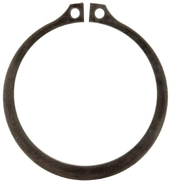 Rotor Clip - 2.12" Groove Diam, 2-1/4" Shaft Diam, Phosphate Steel, Snap External Retaining Rings - 0.086" Groove Width, 0.065" Groove Depth, 0.078" Ring Thickness, Grade 1060-1090 - Exact Industrial Supply