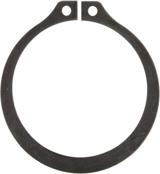 Rotor Clip - 1.291" Groove Diam, 1-3/8" Shaft Diam, Phosphate Steel, Snap External Retaining Rings - 0.056" Groove Width, 0.042" Groove Depth, 0.05" Ring Thickness, Grade 1060-1090 - Exact Industrial Supply