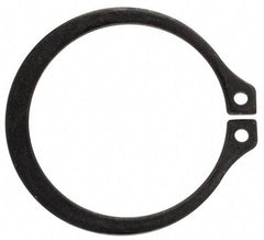 Rotor Clip - 1.232" Groove Diam, 1-5/16" Shaft Diam, Phosphate Steel, Snap External Retaining Rings - 0.056" Groove Width, 0.04" Groove Depth, 0.05" Ring Thickness, Grade 1060-1090 - Exact Industrial Supply