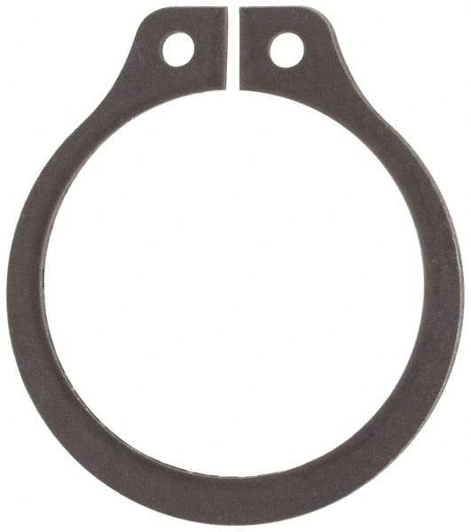 Rotor Clip - 0.646" Groove Diam, 11/16" Shaft Diam, Phosphate Steel, Snap External Retaining Rings - 0.046" Groove Width, 0.021" Groove Depth, 0.042" Ring Thickness, Grade 1060-1090 - Exact Industrial Supply