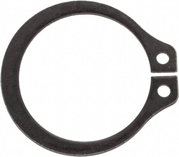 Rotor Clip - 0.559" Groove Diam, 19/32" Shaft Diam, Phosphate Steel, Snap External Retaining Rings - 0.039" Groove Width, 0.017" Groove Depth, 0.035" Ring Thickness, Grade 1060-1090 - Exact Industrial Supply