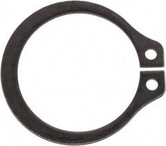 Rotor Clip - 0.559" Groove Diam, 19/32" Shaft Diam, Phosphate Steel, Snap External Retaining Rings - 0.039" Groove Width, 0.017" Groove Depth, 0.035" Ring Thickness, Grade 1060-1090 - Exact Industrial Supply