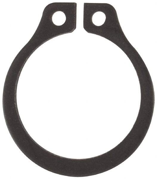 Rotor Clip - 0.468" Groove Diam, 1/2" Shaft Diam, Phosphate Steel, Snap External Retaining Rings - 0.039" Groove Width, 0.016" Groove Depth, 0.035" Ring Thickness, Grade 1060-1090 - Exact Industrial Supply