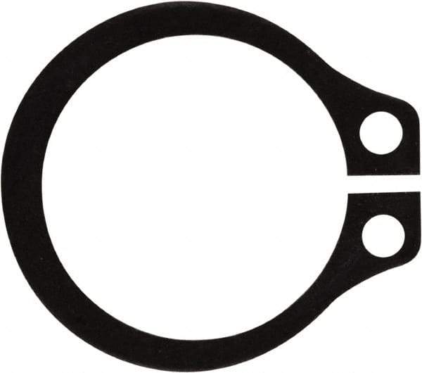Rotor Clip - 0.382" Groove Diam, 13/32" Shaft Diam, Phosphate Steel, Snap External Retaining Rings - 0.029" Groove Width, 0.012" Groove Depth, 0.025" Ring Thickness, Grade 1060-1090 - Exact Industrial Supply