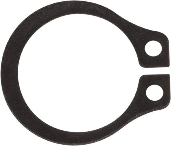 Rotor Clip - 0.352" Groove Diam, 3/8" Shaft Diam, Phosphate Steel, Snap External Retaining Rings - 0.029" Groove Width, 0.012" Groove Depth, 0.025" Ring Thickness, Grade 1060-1090 - Exact Industrial Supply