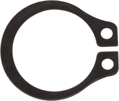 Rotor Clip - 0.352" Groove Diam, 3/8" Shaft Diam, Phosphate Steel, Snap External Retaining Rings - 0.029" Groove Width, 0.012" Groove Depth, 0.025" Ring Thickness, Grade 1060-1090 - Exact Industrial Supply