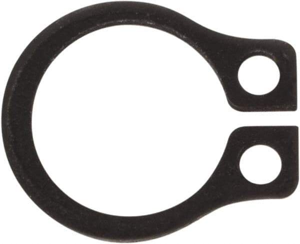 Rotor Clip - 0.23" Groove Diam, 1/4" Shaft Diam, Phosphate Steel, Snap External Retaining Rings - 0.029" Groove Width, 0.01" Groove Depth, 0.025" Ring Thickness, Grade 1060-1090 - Exact Industrial Supply
