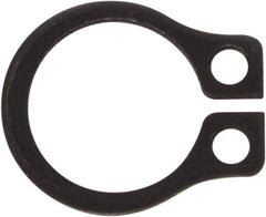 Rotor Clip - 0.23" Groove Diam, 1/4" Shaft Diam, Phosphate Steel, Snap External Retaining Rings - 0.029" Groove Width, 0.01" Groove Depth, 0.025" Ring Thickness, Grade 1060-1090 - Exact Industrial Supply