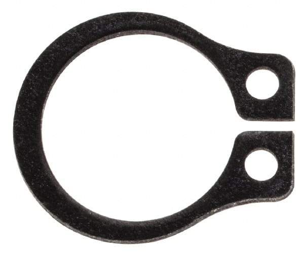 Rotor Clip - 0.29" Groove Diam, 5/16" Shaft Diam, Phosphate Steel, Snap External Retaining Rings - 0.029" Groove Width, 0.011" Groove Depth, 0.025" Ring Thickness, Grade 1060-1090 - Exact Industrial Supply