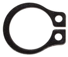 Rotor Clip - 0.29" Groove Diam, 5/16" Shaft Diam, Phosphate Steel, Snap External Retaining Rings - 0.029" Groove Width, 0.011" Groove Depth, 0.025" Ring Thickness, Grade 1060-1090 - Exact Industrial Supply