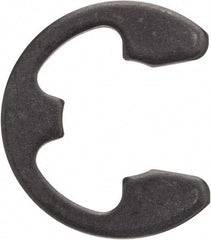 Rotor Clip - 0.396" Groove Diam, 1/2" Shaft Diam, Phosphate Steel, E Style External Retaining Rings - 0.046" Groove Width, 0.052" Groove Depth, 0.042" Ring Thickness, Grade 1060-1090 - Exact Industrial Supply