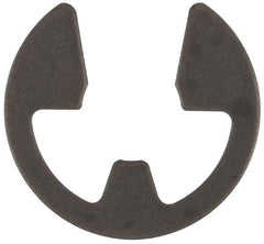 Rotor Clip - 0.21" Groove Diam, 1/4" Shaft Diam, Phosphate Steel, E Style External Retaining Rings - 0.029" Groove Width, 0.02" Groove Depth, 0.025" Ring Thickness, Grade 1060-1090 - Exact Industrial Supply