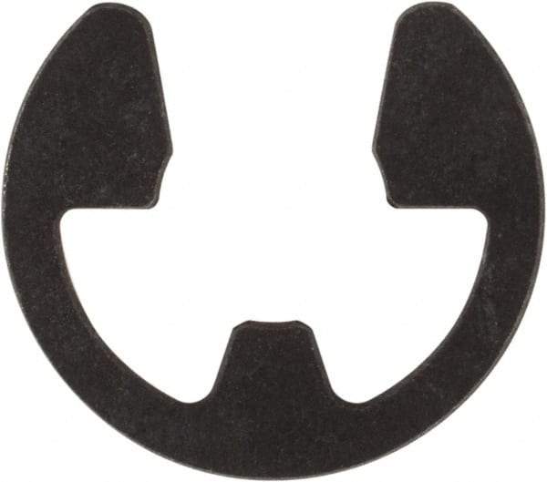 Rotor Clip - 3/16" Groove Diam, 7/32" Shaft Diam, Phosphate Steel, E Style External Retaining Rings - 0.029" Groove Width, 0.015" Groove Depth, 0.025" Ring Thickness, Grade 1060-1090 - Exact Industrial Supply