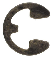 Rotor Clip - 0.147" Groove Diam, 3/16" Shaft Diam, Phosphate Steel, E Style External Retaining Rings - 0.029" Groove Width, 0.02" Groove Depth, 0.025" Ring Thickness, Grade 1060-1090 - Exact Industrial Supply