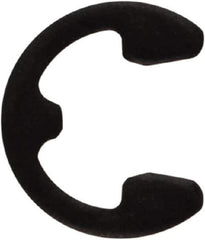 Rotor Clip - 0.102" Groove Diam, 9/64" Shaft Diam, Phosphate Steel, E Style External Retaining Rings - 0.02" Groove Width, 0.019" Groove Depth, 0.015" Ring Thickness, Grade 1060-1090 - Exact Industrial Supply