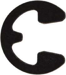 Rotor Clip - 0.074" Groove Diam, 3/32" Shaft Diam, Phosphate Steel, E Style External Retaining Rings - 0.02" Groove Width, 0.01" Groove Depth, 0.015" Ring Thickness, Grade 1060-1090 - Exact Industrial Supply
