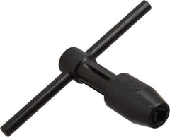 Cle-Line - 7/32 to 1/2" Tap Capacity, T Handle Tap Wrench - 3-5/8" Overall Length - Exact Industrial Supply