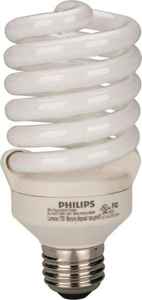 Philips - 26 Watt Fluorescent Residential/Office Medium Screw Lamp - 5,000°K Color Temp, 1,700 Lumens, 120 Volts, EL/mDT, 10,000 hr Avg Life - Exact Industrial Supply