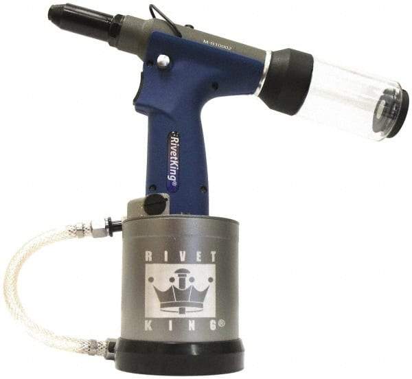 RivetKing - 3/16" Capacity, Air Riveter - 0.787" Long Stroke, 20" Inlet - Exact Industrial Supply