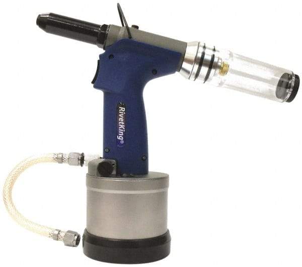 RivetKing - 5/32" Capacity, Air Riveter - 1mm Long Stroke, 20" Inlet - Exact Industrial Supply