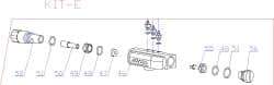 RivetKing - 3 to 6" Air Valve Kit for Rivet Tool - Includes Air Valve Body, Air Valve Ring, O-Ring, Air Valve Base, Valve Rod - Exact Industrial Supply